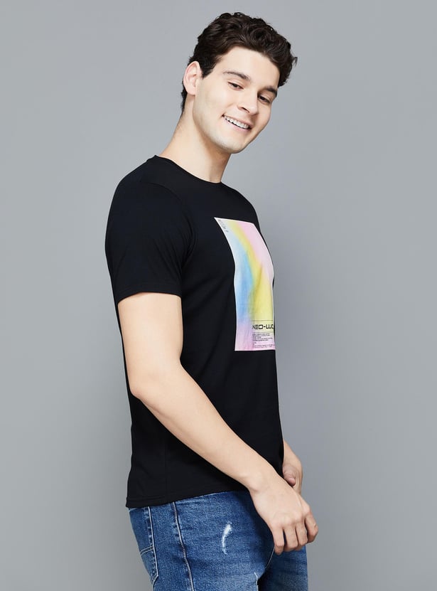 FAME FOREVER Men Graphic Printed Crew Neck T-Shirt
