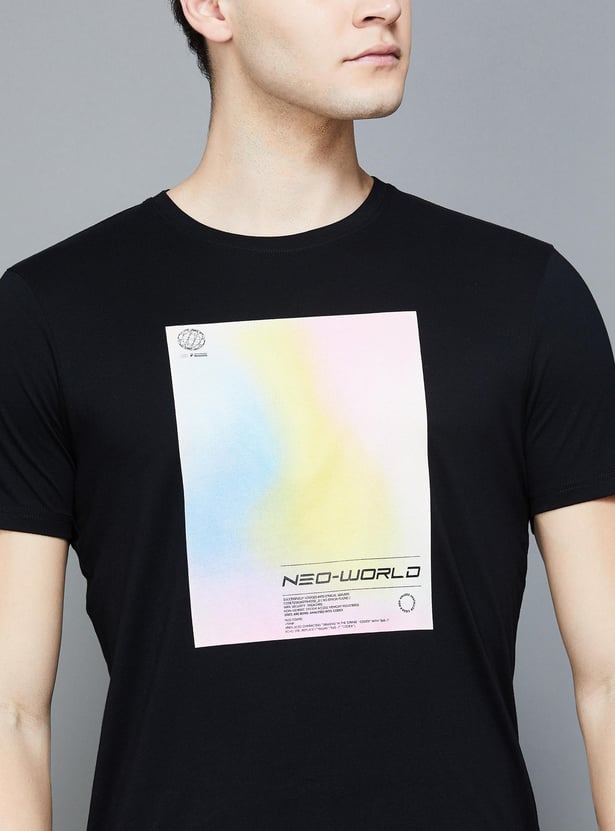 FAME FOREVER Men Graphic Printed Crew Neck T-Shirt