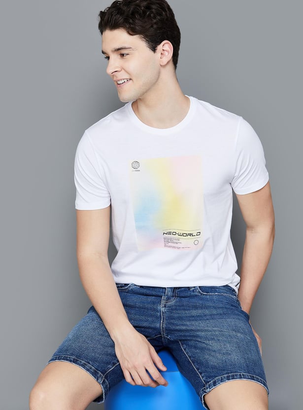 FAME FOREVER Men Graphic Printed Crew Neck T-Shirt