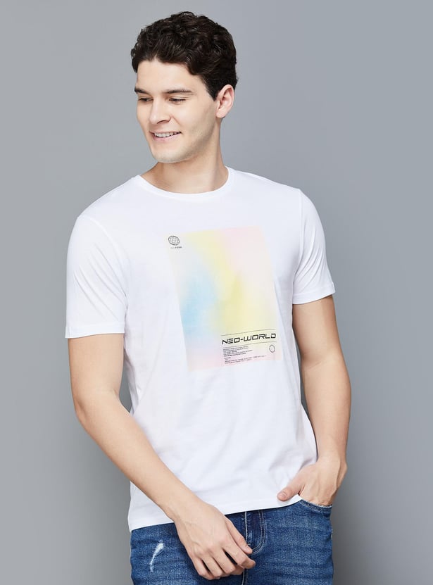 FAME FOREVER Men Graphic Printed Crew Neck T-Shirt