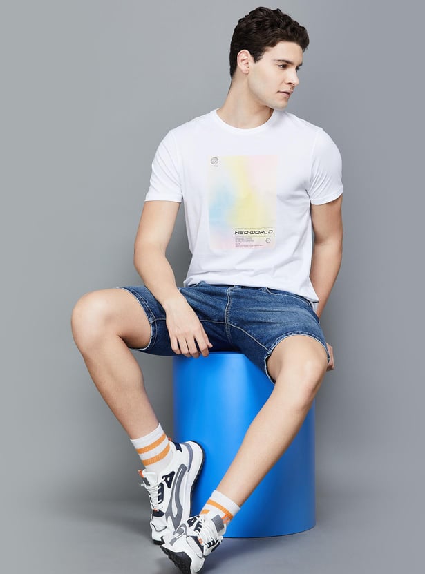 FAME FOREVER Men Graphic Printed Crew Neck T-Shirt