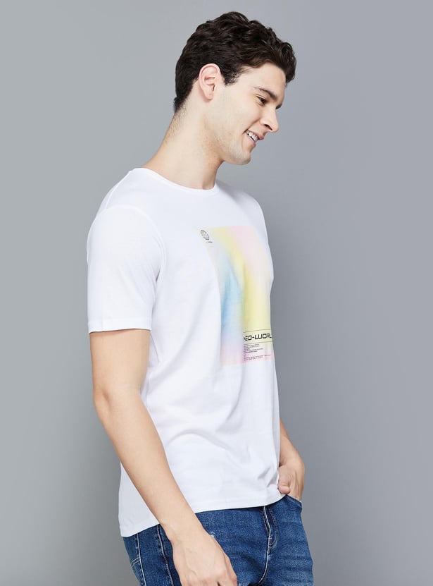 FAME FOREVER Men Graphic Printed Crew Neck T-Shirt