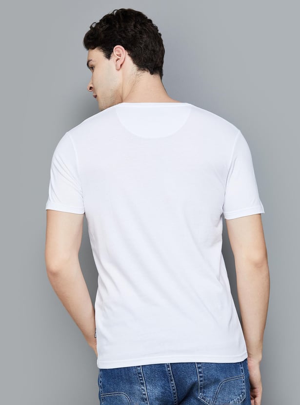 FAME FOREVER Men Graphic Printed Crew Neck T-Shirt