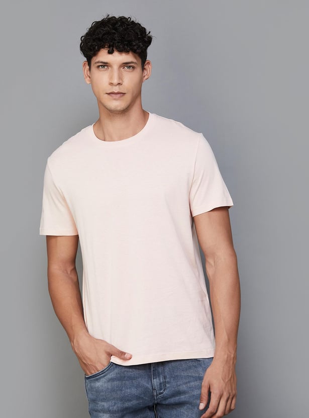 CELIO Men Solid Regular Fit T-shirt
