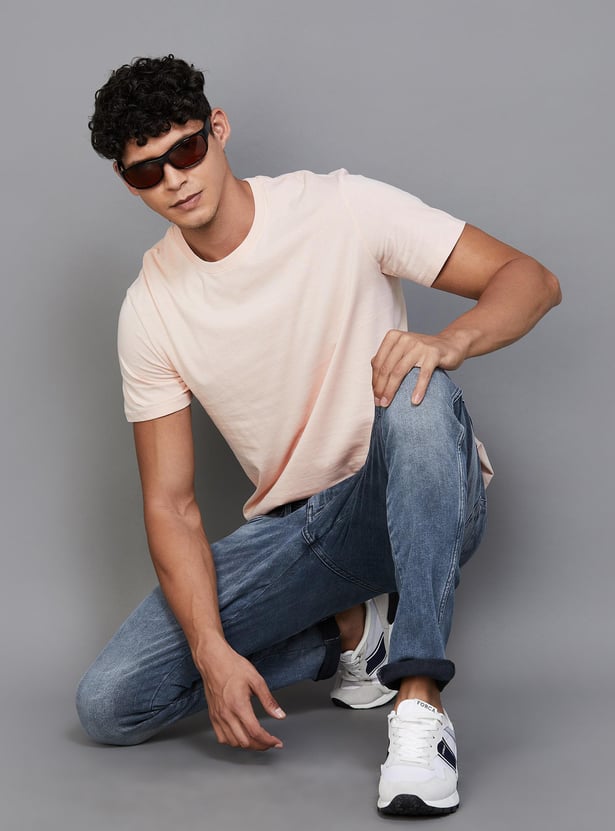 CELIO Men Solid Regular Fit T-shirt