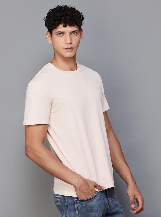 CELIO Men Solid Regular Fit T-shirt