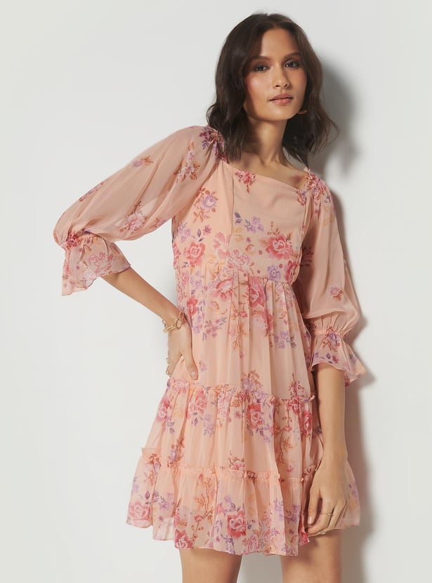 AND Women Floral Printed Tiered Dress