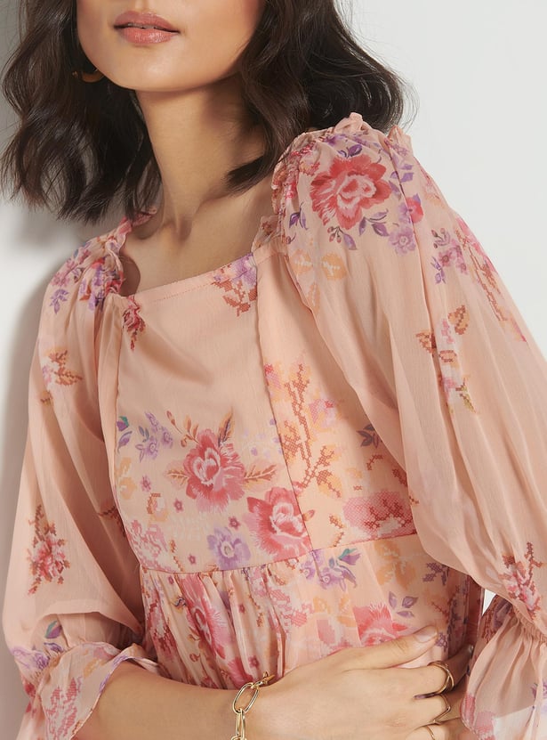 AND Women Floral Printed Tiered Dress