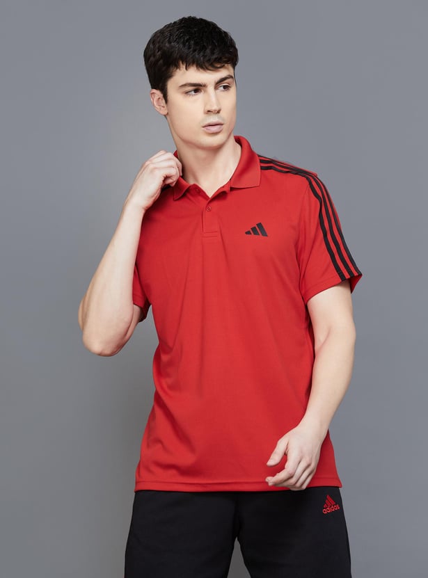 Buy ADIDAS Men Solid Regular Fit Polo T-shirt from Adidas at just
