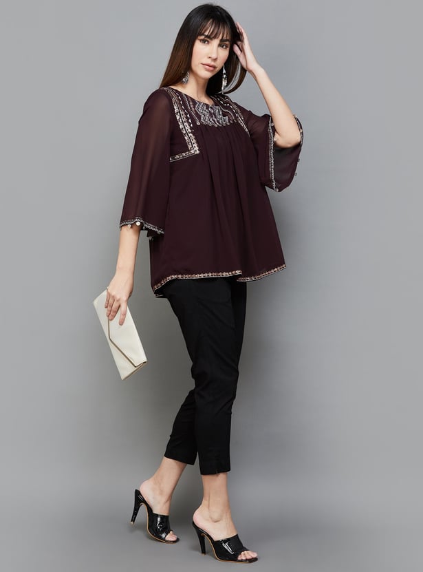 MELANGE Women Solid Straight Pants