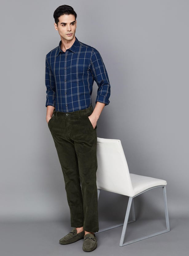 INDIAN TERRAIN Men Checked Slim Fit Shirt