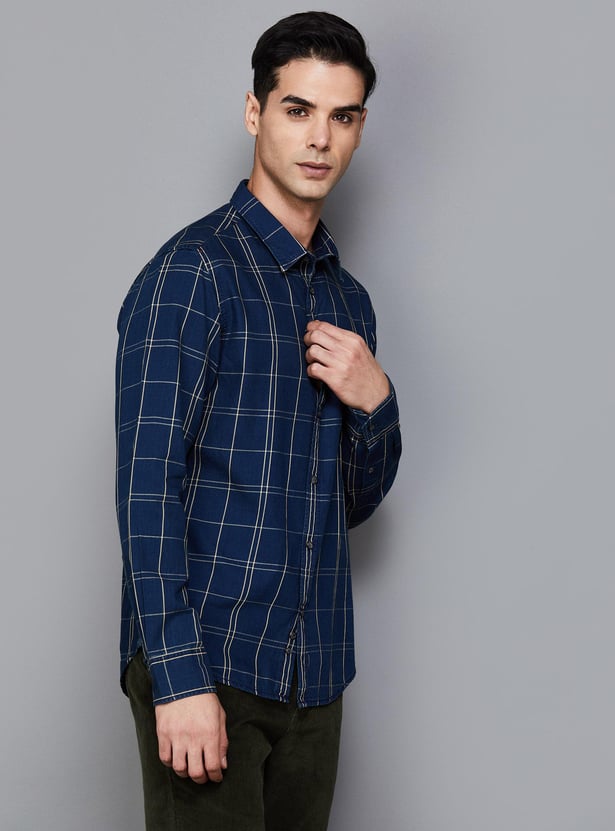 INDIAN TERRAIN Men Checked Slim Fit Shirt