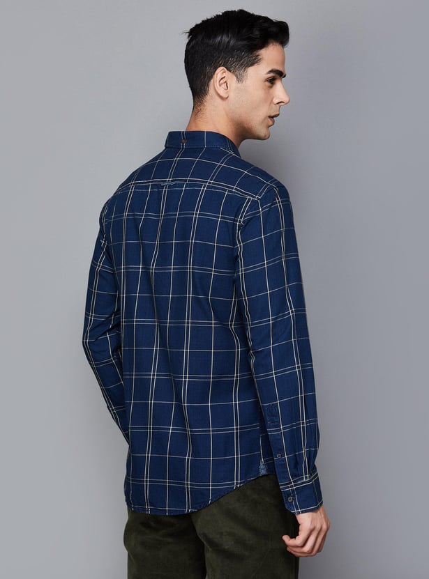 INDIAN TERRAIN Men Checked Slim Fit Shirt