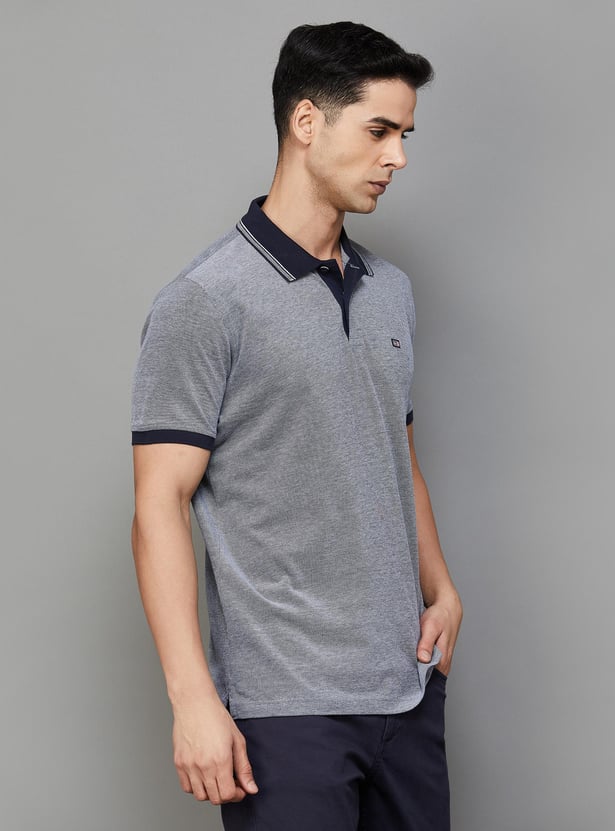 ARROW SPORT Men Textured Regular Fit Polo T-shirt