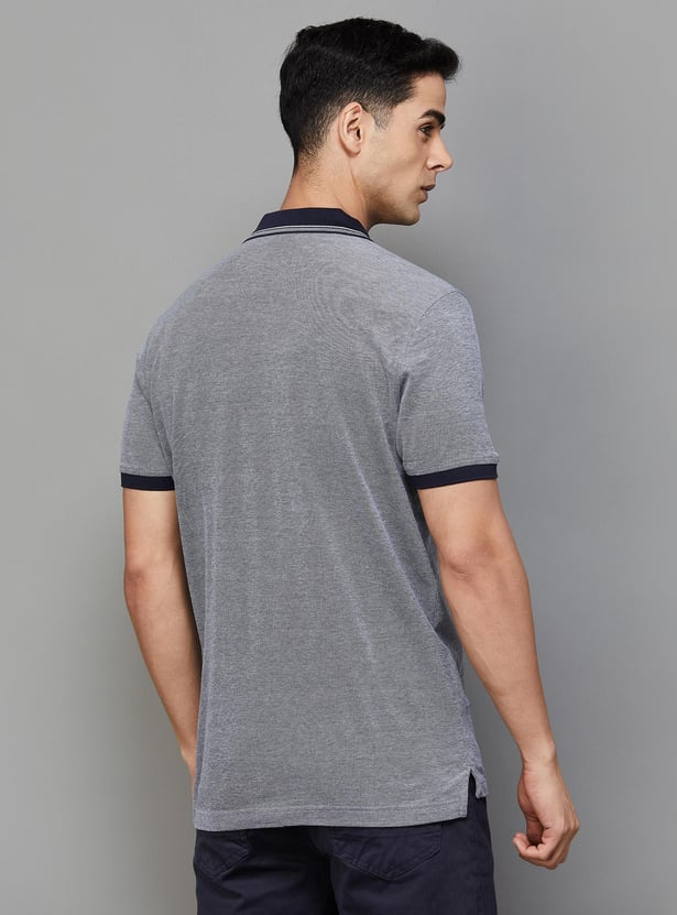 ARROW SPORT Men Textured Regular Fit Polo T-shirt