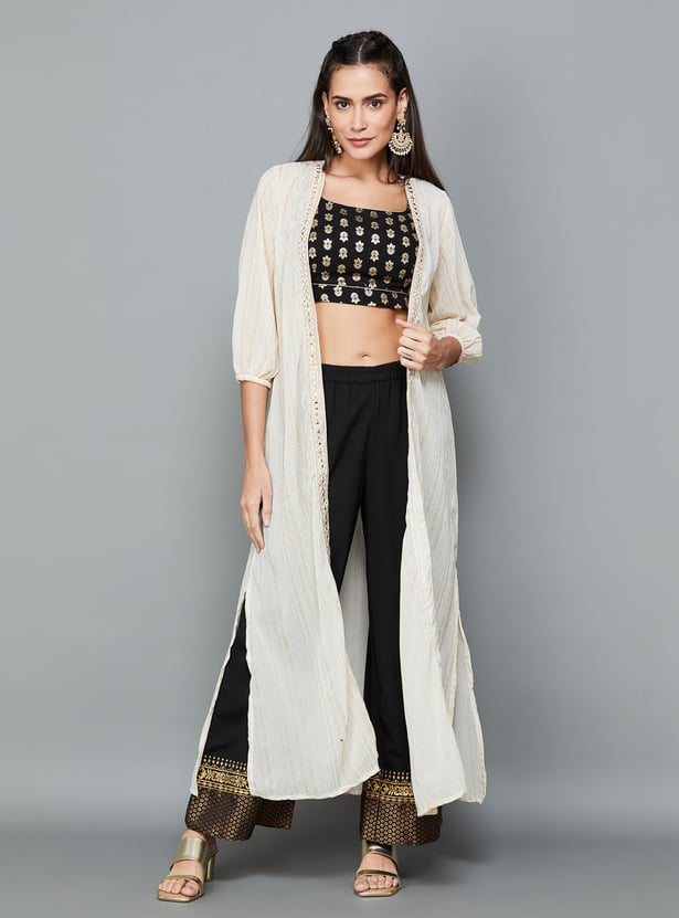 GLOBAL DESI Women Embellished Shrug