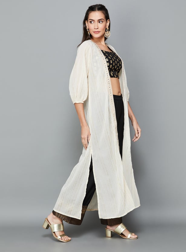 GLOBAL DESI Women Embellished Shrug