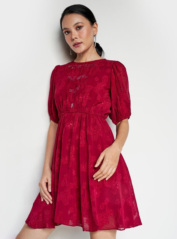 AND Women Lace Fit And Flare Dress
