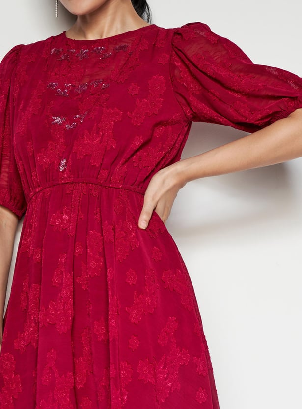 AND Women Lace Fit And Flare Dress