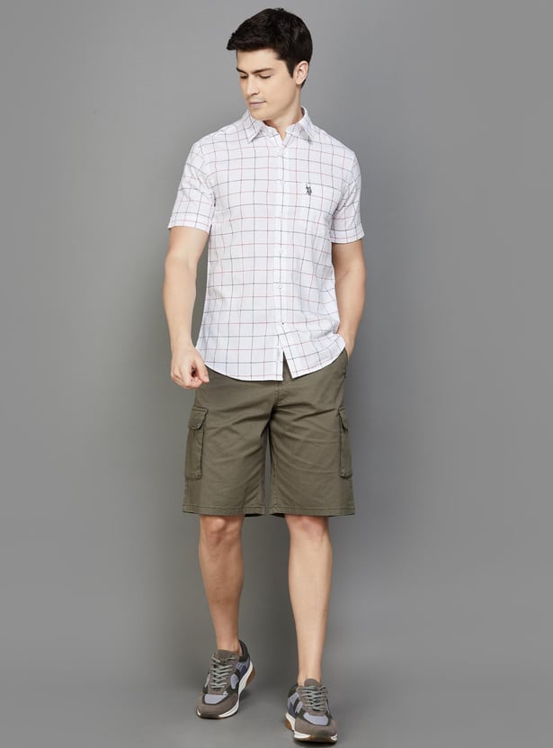 U.S. POLO ASSN. Men Checked Regular Fit Casual Shirt