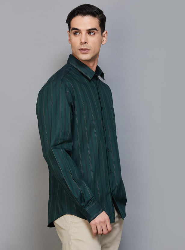 INDIAN TERRAIN Men Striped Slim Fit Smart Casual Shirt