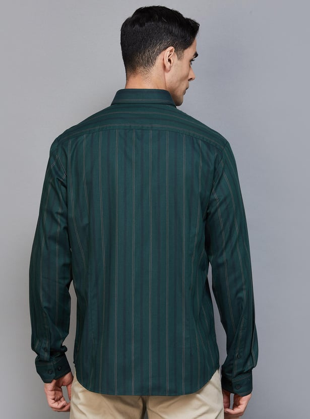 INDIAN TERRAIN Men Striped Slim Fit Smart Casual Shirt