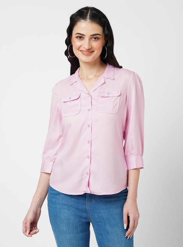 KRAUS Women Solid Slim Fit Shirt