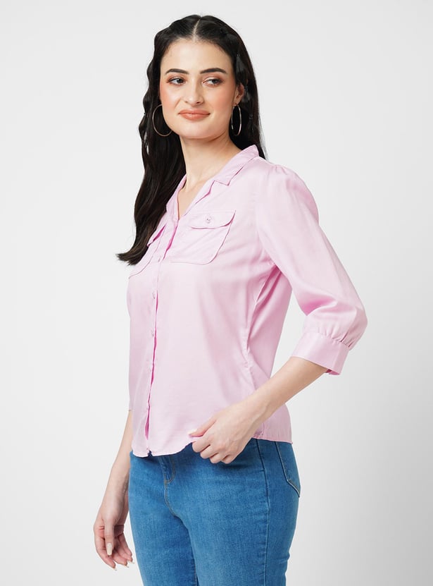 KRAUS Women Solid Slim Fit Shirt