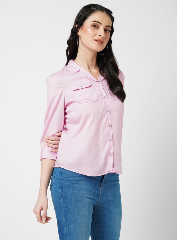 KRAUS Women Solid Slim Fit Shirt