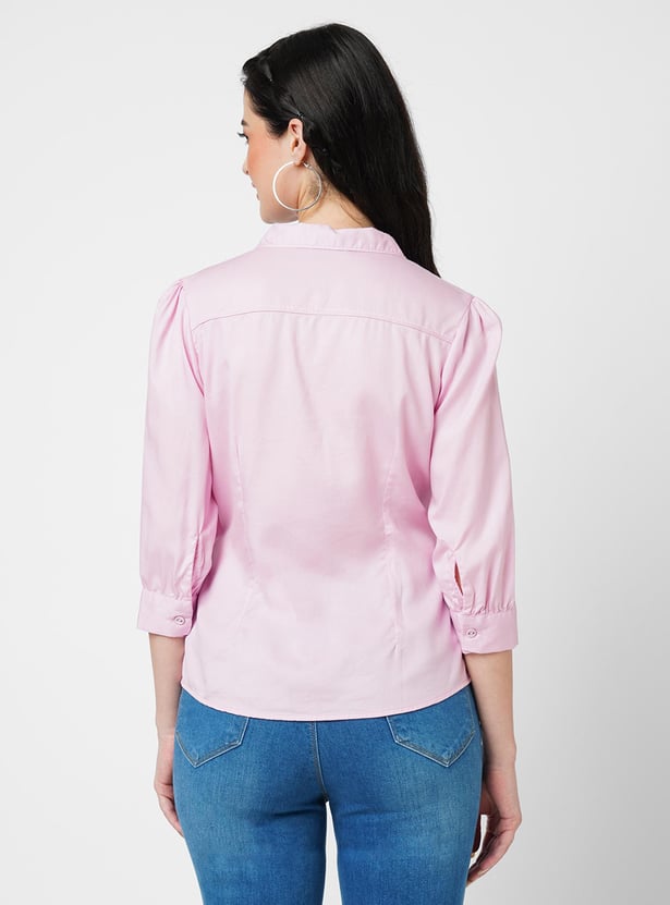 KRAUS Women Solid Slim Fit Shirt