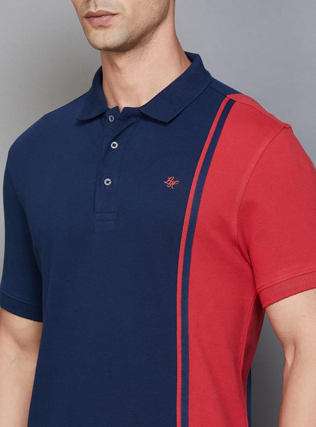 BEING HUMAN Men Colourblocked Regular Fit Polo T-shirt