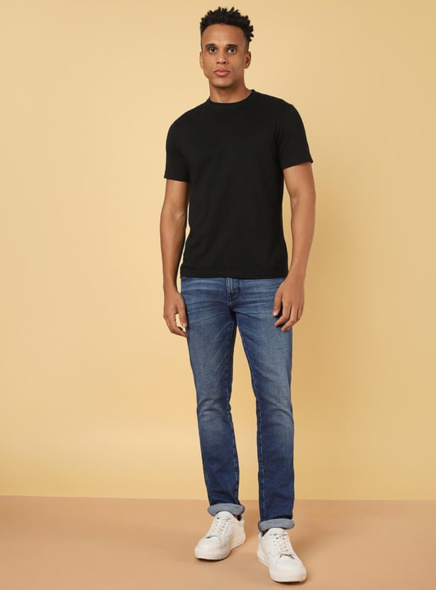 WRANGLER Men Stonewashed Skanders Jeans (Slim)