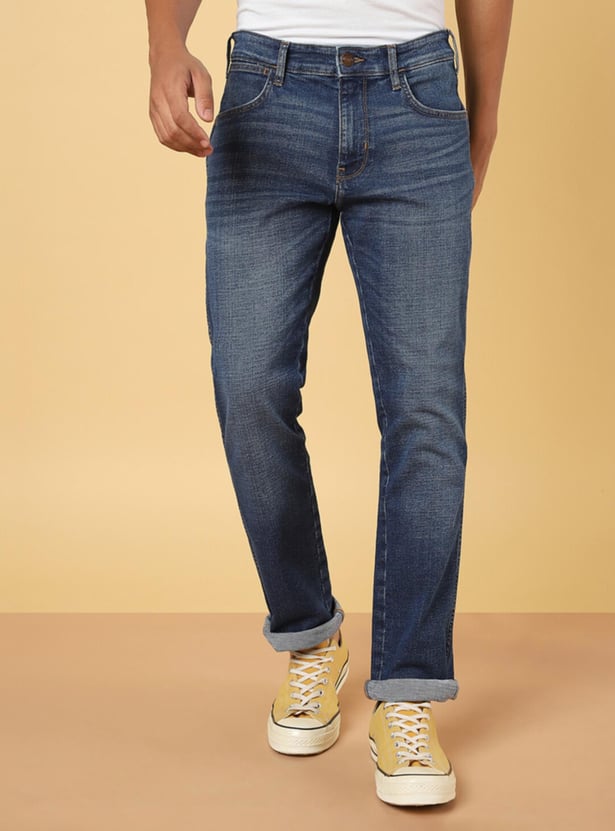 WRANGLER Men Stonewashed Millard Jeans (Straight)