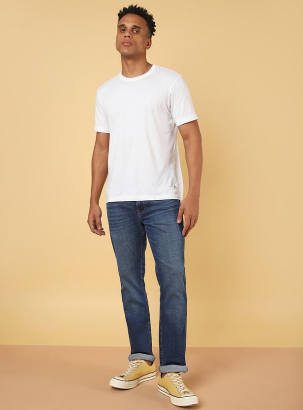 WRANGLER Men Stonewashed Millard Jeans (Straight)