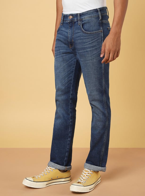 WRANGLER Men Stonewashed Millard Jeans (Straight)