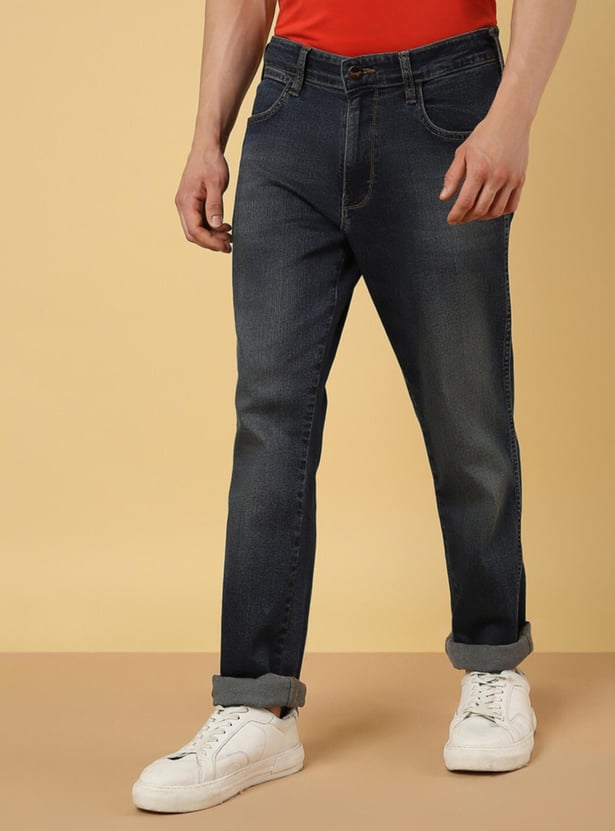 WRANGLER Men Stonewashed Millard Jeans (Straight)