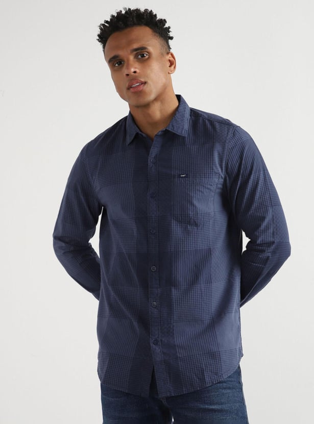 LEE Men Checked Slim Fit Shirt
