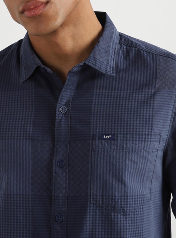 LEE Men Checked Slim Fit Shirt