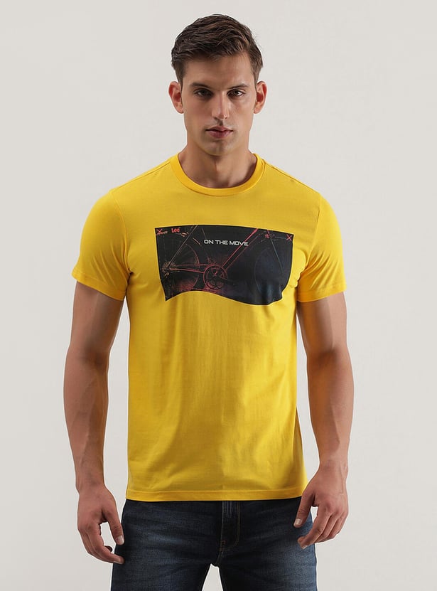 LEE Men Graphic Printed Slim Fit T-shirt