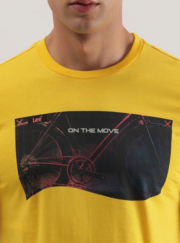 LEE Men Graphic Printed Slim Fit T-shirt