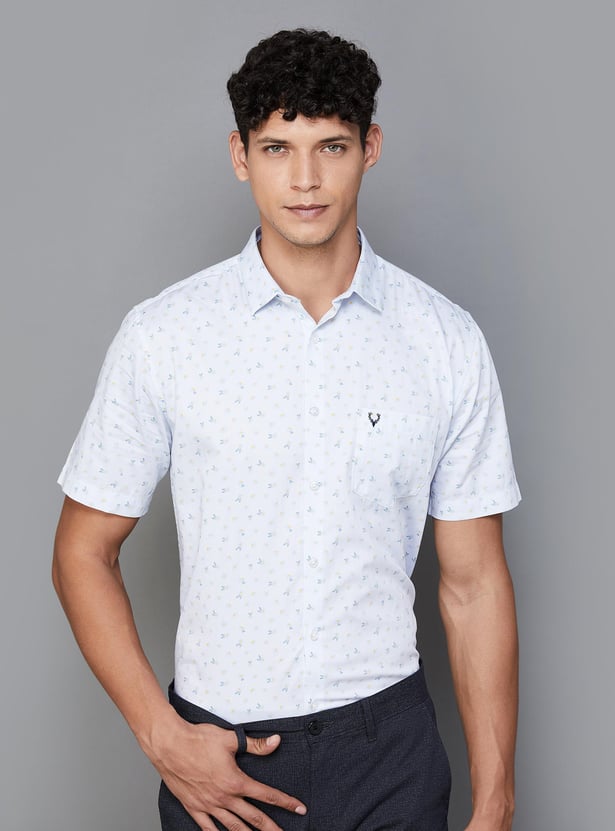 ALLEN SOLLY Men Slim Fit Printed Casual Shirt