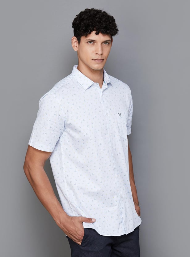 ALLEN SOLLY Men Slim Fit Printed Casual Shirt