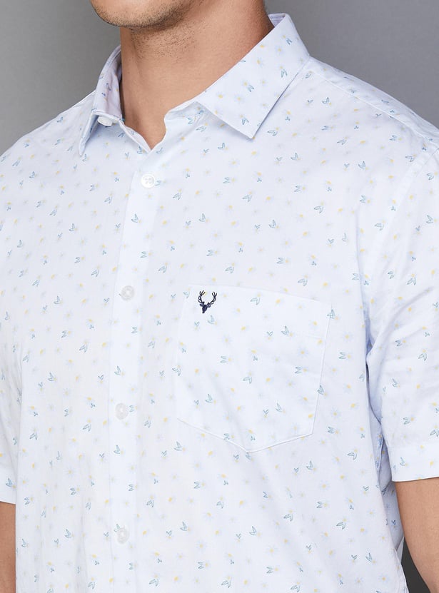 ALLEN SOLLY Men Slim Fit Printed Casual Shirt