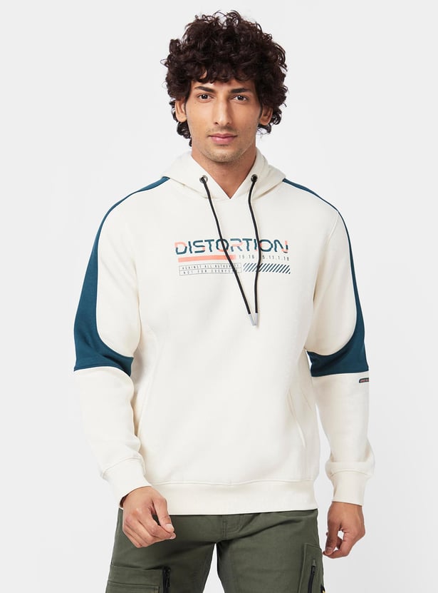 Buy SPYKAR Men Printed Hooded Sweatshirt from Spykar at just INR 3299.0