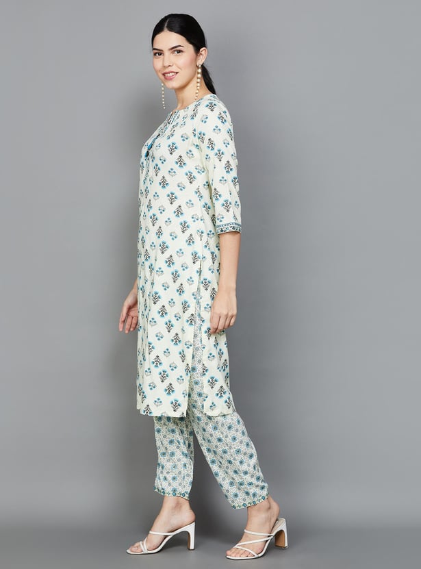 RANGRITI Women Printed Straight Kurta Set
