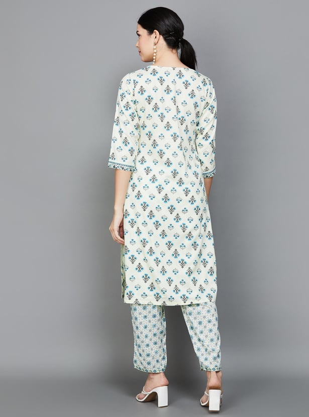 RANGRITI Women Printed Straight Kurta Set