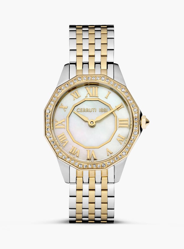 CERRUTI 1881 Women Embellished Analog Watch with Metal Strap - CECIWLG0008203W