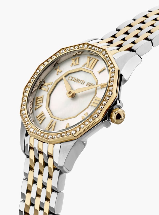 CERRUTI 1881 Women Embellished Analog Watch with Metal Strap - CECIWLG0008203W