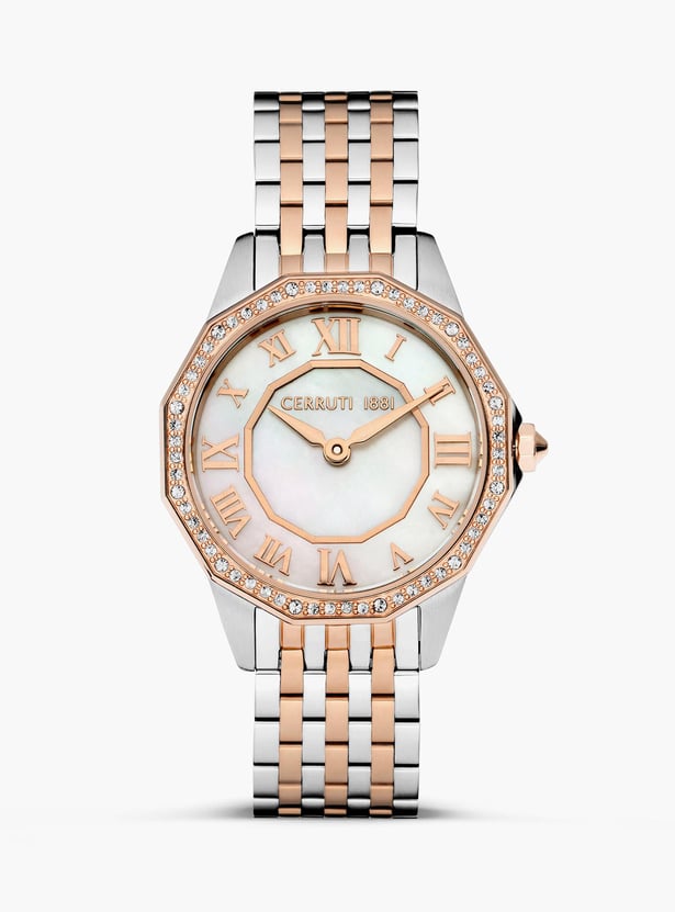 CERRUTI 1881 Women Embellished Analog Watch with Metal Strap - CECIWLG0008205W
