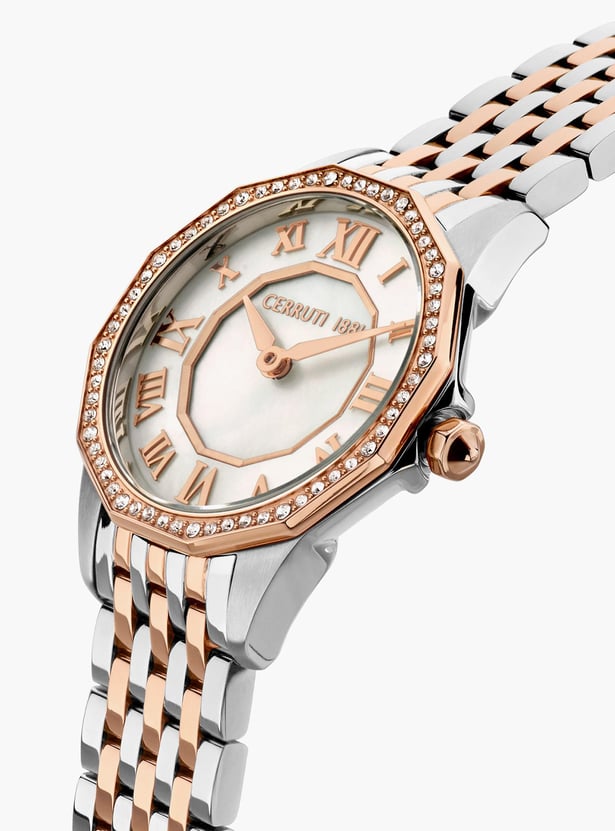 CERRUTI 1881 Women Embellished Analog Watch with Metal Strap - CECIWLG0008205W